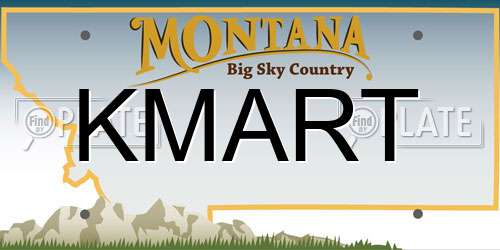 KMART Montana License Plate