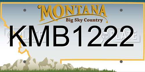 KMB1222 Montana License Plate