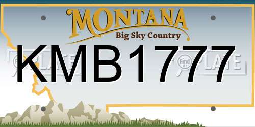 KMB1777 Montana License Plate