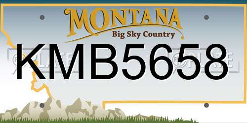 KMB5658 Montana License Plate