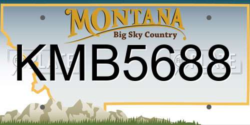 KMB5688 Montana License Plate