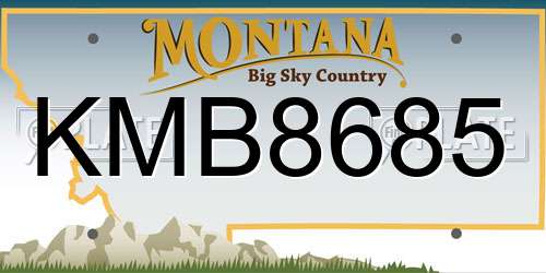 KMB8685 Montana License Plate