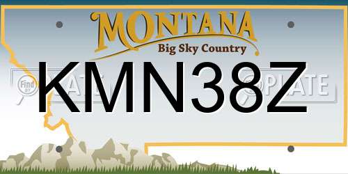 KMN38Z Montana License Plate