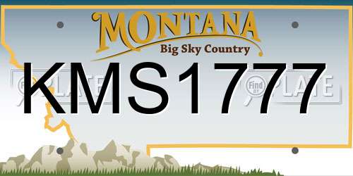 KMS1777 Montana License Plate