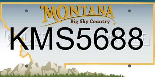 KMS5688 Montana License Plate