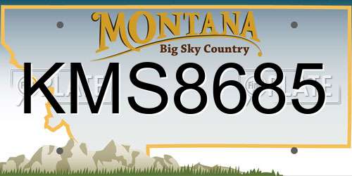 KMS8685 Montana License Plate