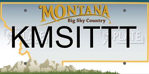 KMSITTT Montana License Plate