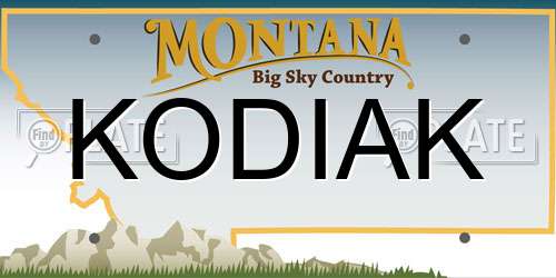 KODIAK Montana License Plate