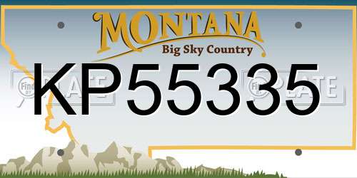 KP55335 Montana License Plate