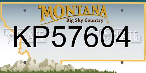 KP57604 Montana License Plate