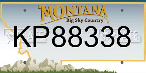KP88338 Montana License Plate