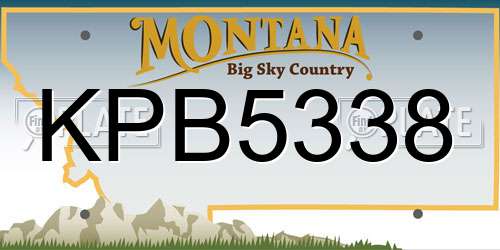 KPB5338 Montana License Plate