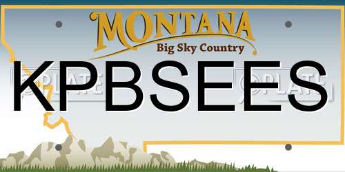 KPBSEES Montana License Plate