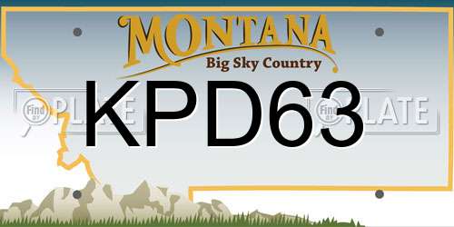 KPD63 Montana License Plate