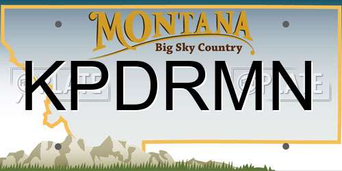 KPDRMN Montana License Plate