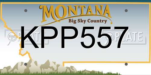 KPP557 Montana License Plate