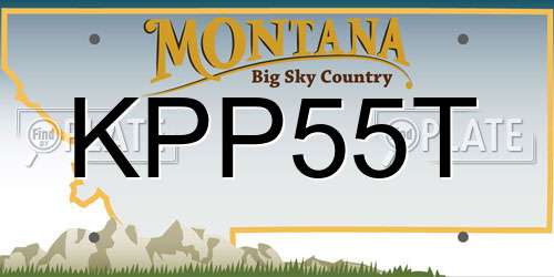 KPP55T Montana License Plate