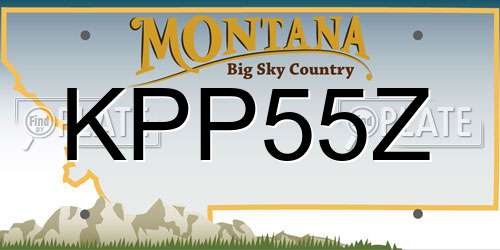 KPP55Z Montana License Plate