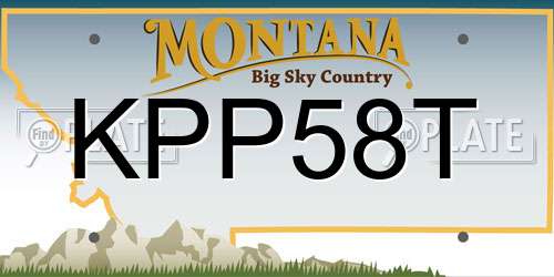 KPP58T Montana License Plate