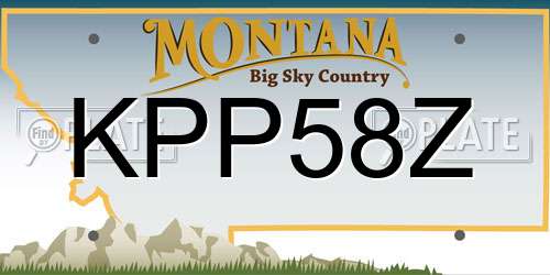 KPP58Z Montana License Plate