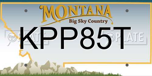 KPP85T Montana License Plate