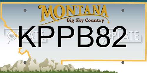 KPPB82 Montana License Plate