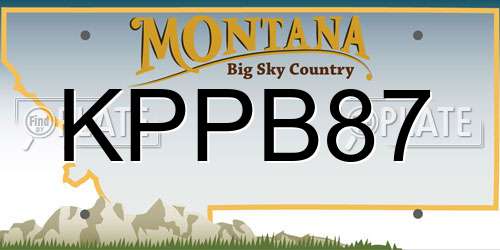 KPPB87 Montana License Plate