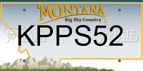 KPPS52 Montana License Plate