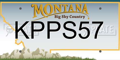 KPPS57 Montana License Plate