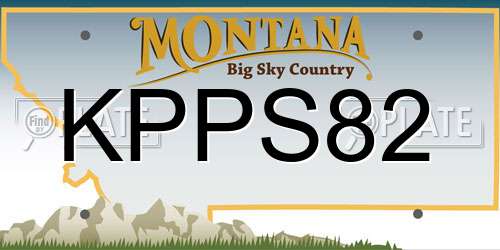 KPPS82 Montana License Plate