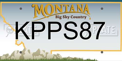 KPPS87 Montana License Plate