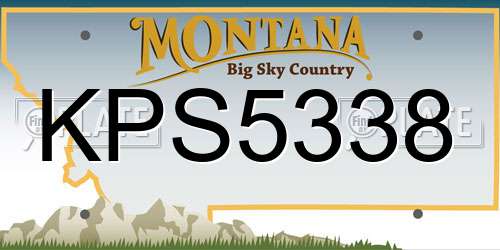 KPS5338 Montana License Plate
