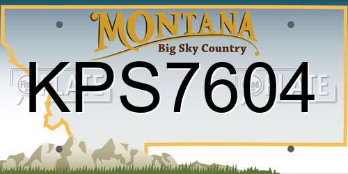 KPS7604 Montana License Plate