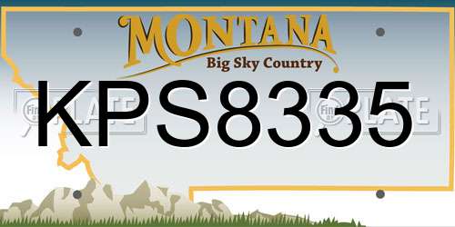 KPS8335 Montana License Plate
