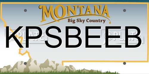KPSBEEB Montana License Plate