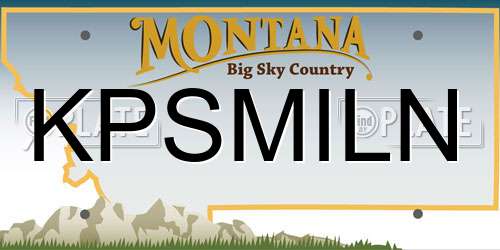 KPSMILN Montana License Plate