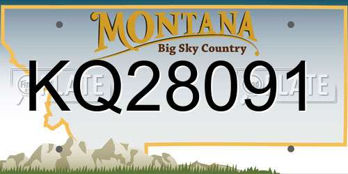 KQ28091 Montana License Plate