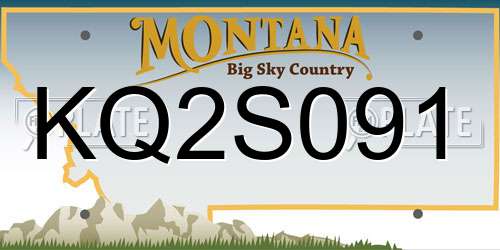 KQ2S091 Montana License Plate