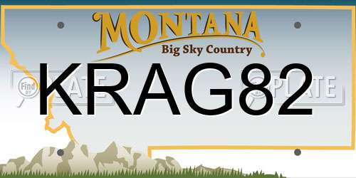 KRAG82 Montana License Plate