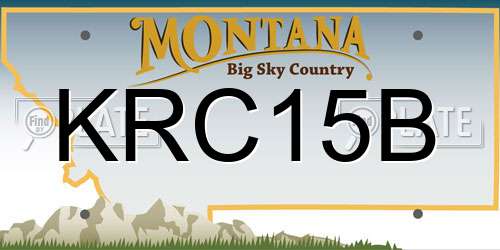 KRC15B Montana License Plate