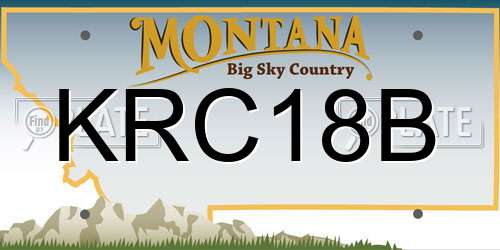 KRC18B Montana License Plate