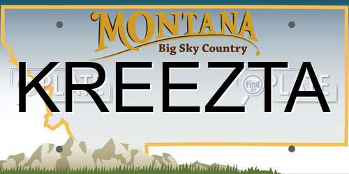KREEZTA Montana License Plate