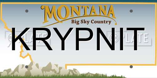 KRYPNIT Montana License Plate