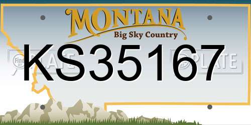 KS35167 Montana License Plate