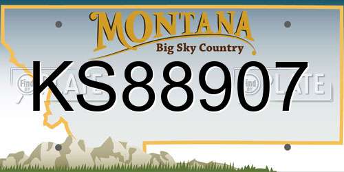 KS88907 Montana License Plate
