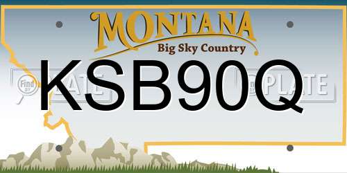 KSB90Q Montana License Plate