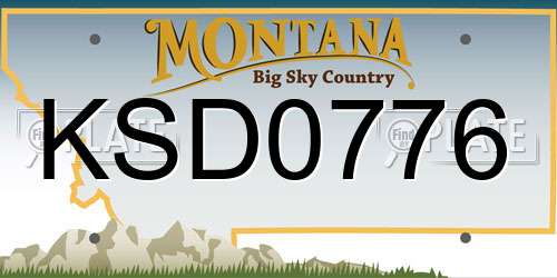 KSD0776 Montana License Plate
