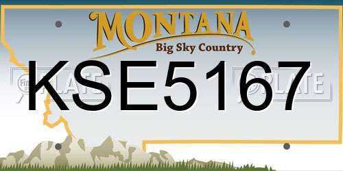KSE5167 Montana License Plate