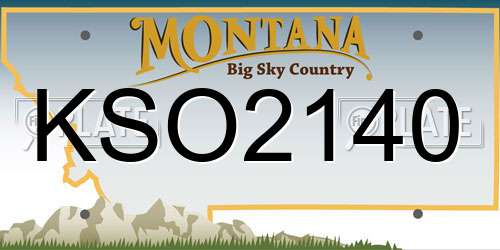 KSO2140 Montana License Plate