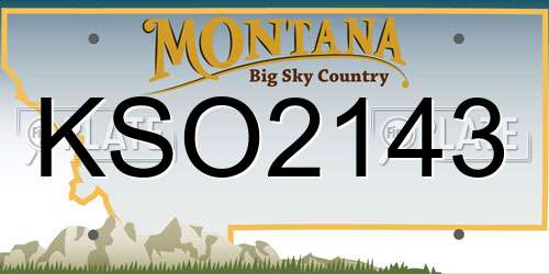 KSO2143 Montana License Plate